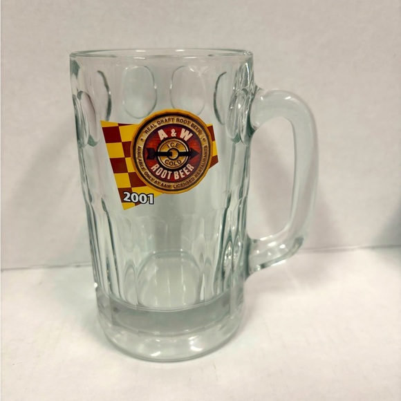 Vintage A & W 2001 Collectible 7" Glass Root Beer Mug - Picture 1 of 2